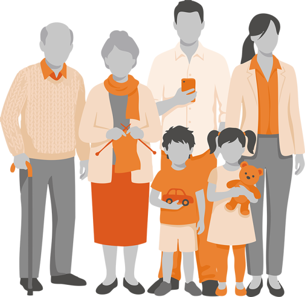 Illustration Familienbild
